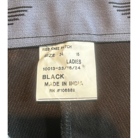 Tuffrider Rib Knee Patch Riding Pants. Size 34. Black - Picture 5 of 9